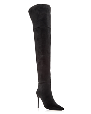 Shop Jeffrey Campbell Women's Pillar Over The Knee Boots In Black Suede