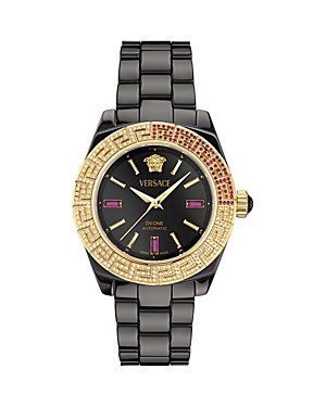 Shop Versace Dv One Watch, 40mm In Black