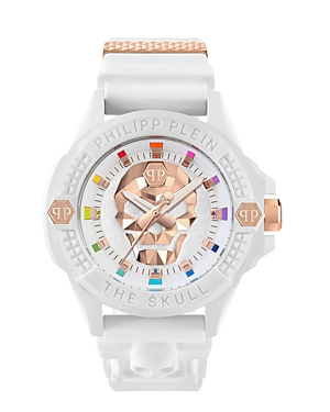 Shop Philipp Plein The $kull Ecoceramic Watch, 44mm In White