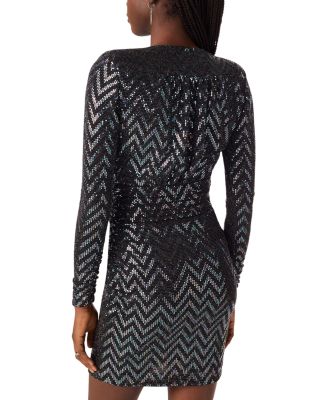 ba&sh Robe Flavie Chevron Metallic Mini Dress | Bloomingdale's Women