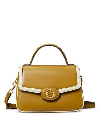 Tory Burch Robinson Small Color Block Leather Top Handle Bag