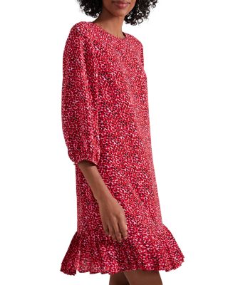 HOBBS LONDON - Liana Printed Ruffle Hem Dress