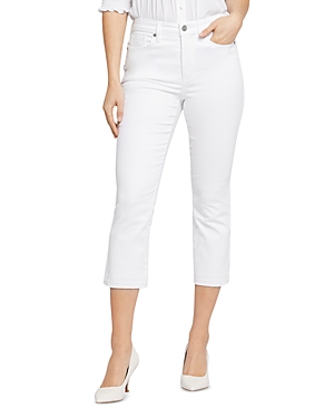 Shop Nydj Chloe High Rise Capri Jeans In Optic White
