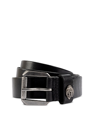 Kurt Geiger Kensington Leather Belt In Black