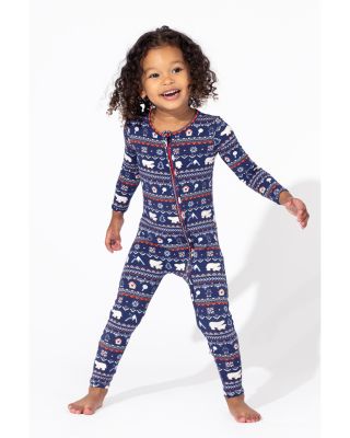 Unisex Polar Isle Print Convertible Footie - Baby, Little Kid