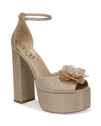 Sam Edelman Women's Kori Flora High Heel Platform Sandals | Bloomingdale's