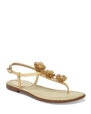 Sam Edelman Gigi Flora Leather Sandal In Desert Sun