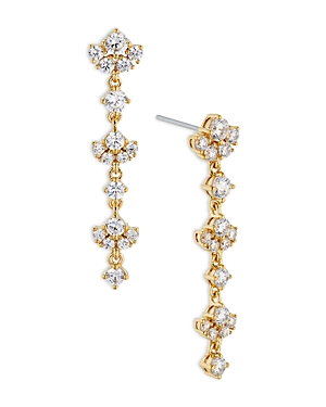 Nadri Cubic Zirconia Linear Drop Earrings In Gold