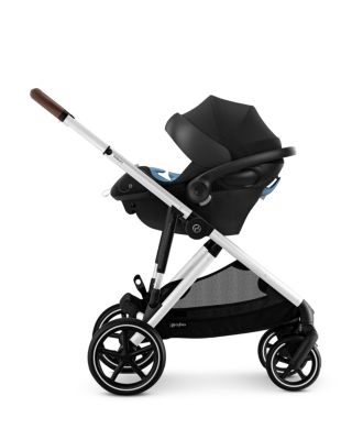 Gazelle S Single to Double Travel System Stroller + Aton G Swivel Infant Car Seat with SensorSafe
