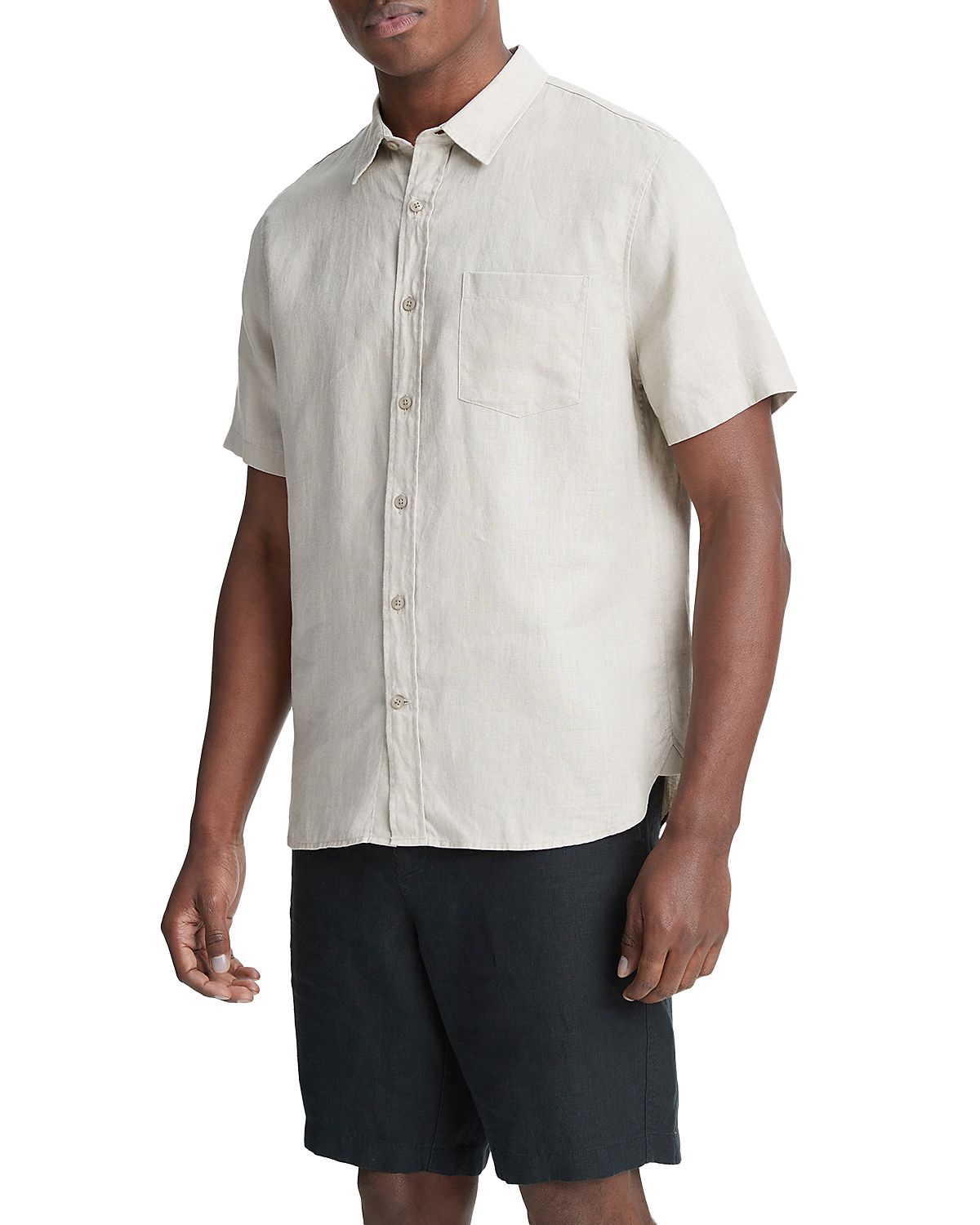 Vince Short Sleeve Linen Shirt