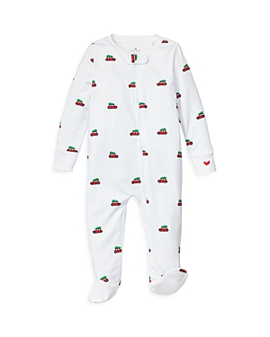 Petite Plume Unisex Holiday Journey Luxe Pima Cotton Footie - Baby In White