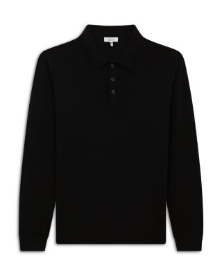 Trafford Merino Wool Slim Fit Long Sleeve Polo Shirt