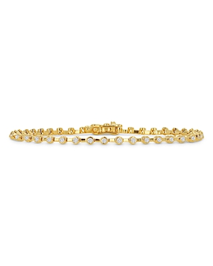 Rachel Reid 14K Yellow Gold Diamond Bezel Link Bracelet