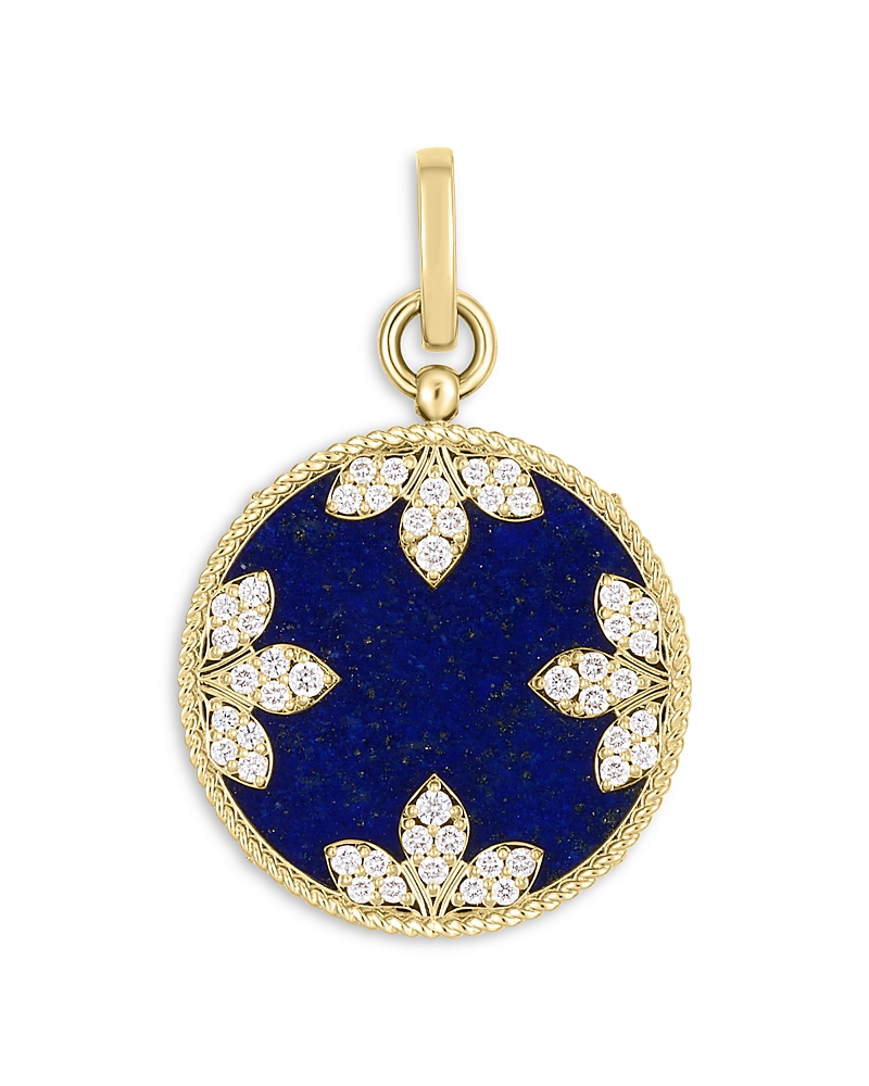 Roberto Coin 18K Yellow Gold Medallion Diamond & Mother of Pearl Pendant · OS