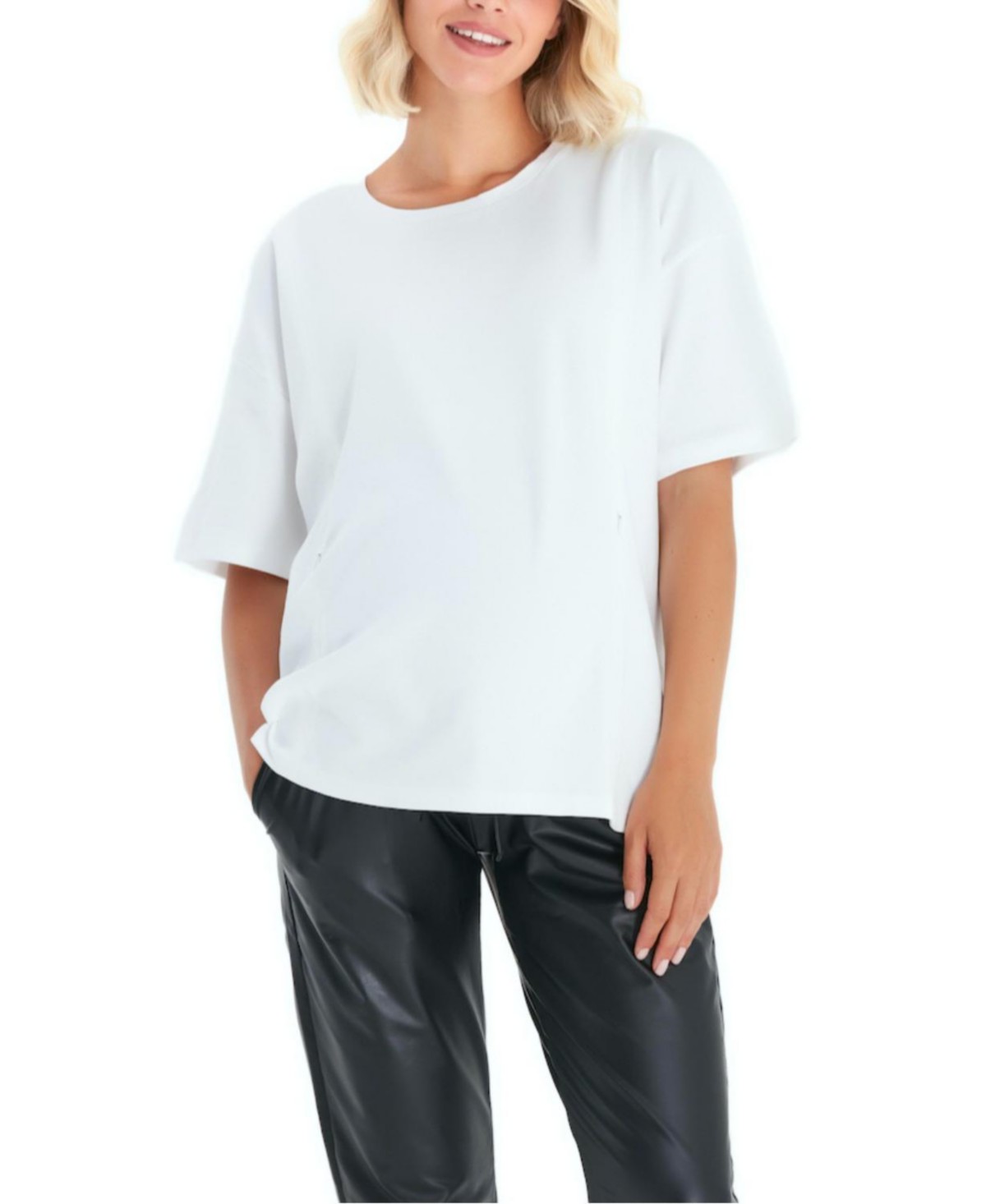 Anytime Anywhere Side Zip Maternity/Nursing Tee