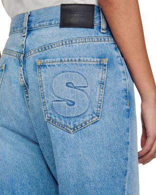 Bibi High Rise Wide Leg Jeans in Light Blue