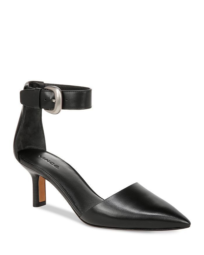 Vince Women's Perri Leather d'Orsay Ankle Strap Pumps | Bloomingdale's