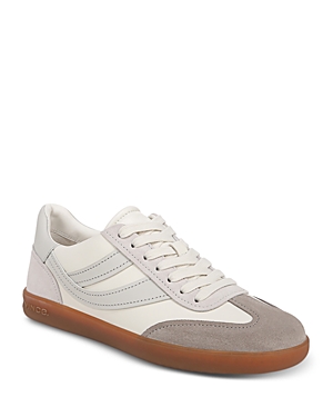 Shop Vince Women's Oasis Low Top Lace Up Sneakers In Foam White/hazelstone Gray Leather