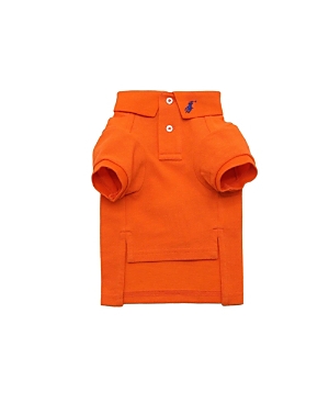 Ralph Lauren Pet Cotton Mesh Dog Polo Shirt Core In Bright Orange