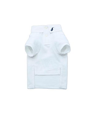 Ralph Lauren Pet Cotton Mesh Dog Polo Shirt Core In White