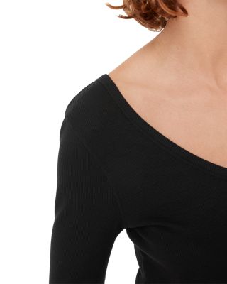 Essential Ribbed V Neck Top