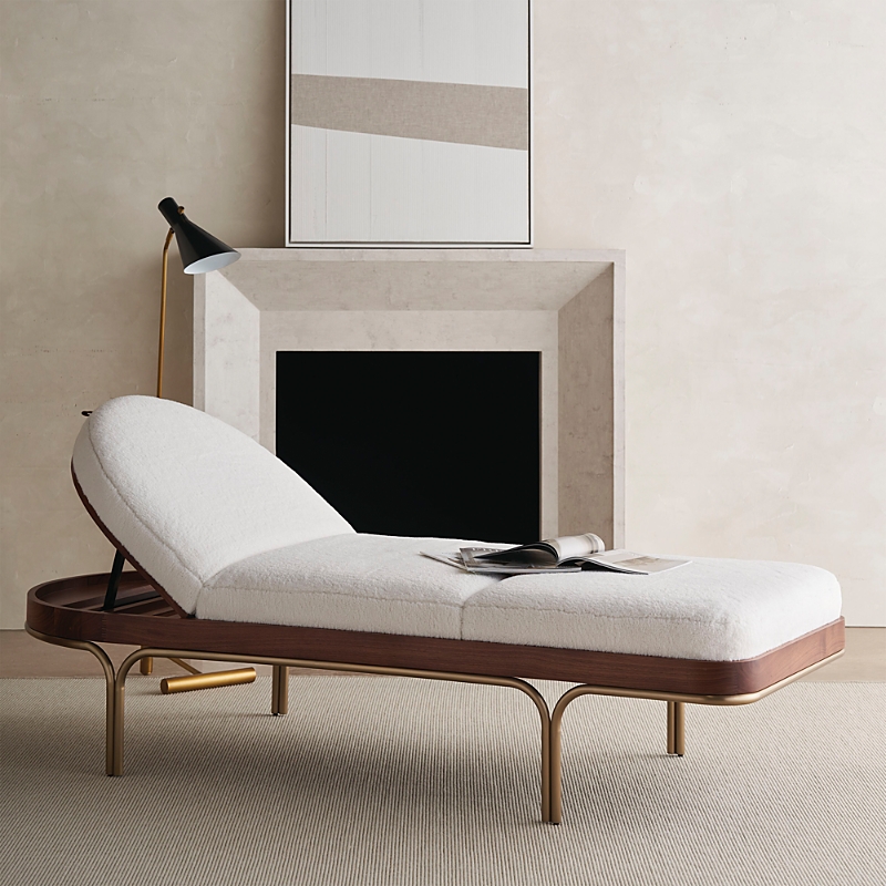 Caracole Rhythm Chaise In Ivory