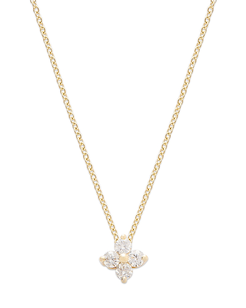Bloomingdale's Fine Collection Diamond Flower Pendant Necklace