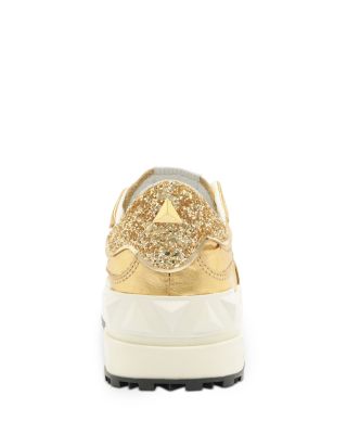 Women's St Bold Almond Toe Glitter Detail Platform Sneakers