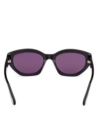 Geometric Square Acetate Sunglasses, 55mm