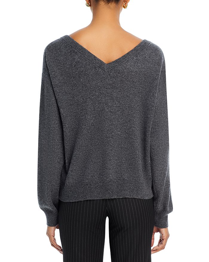 Shop Equipment Lilou V Neck Cashmere Sweater In Heather Grey