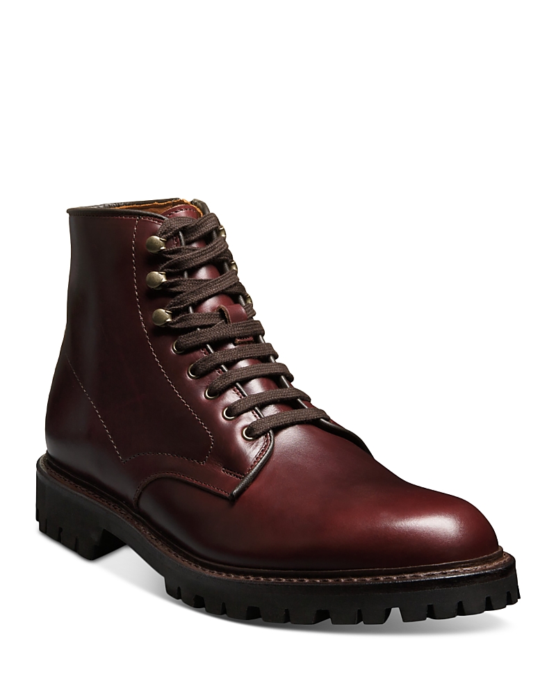 Allen Edmonds Men's Higginsfplug Lace Up Lug Sole Boots In Burgundy