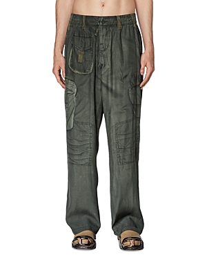 Diesel Khaki P-fergy-pop Trousers In Green