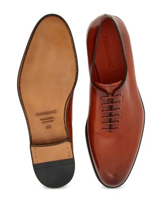 Ferragamo Men's Angiolo Leather Plain Toe Oxfords