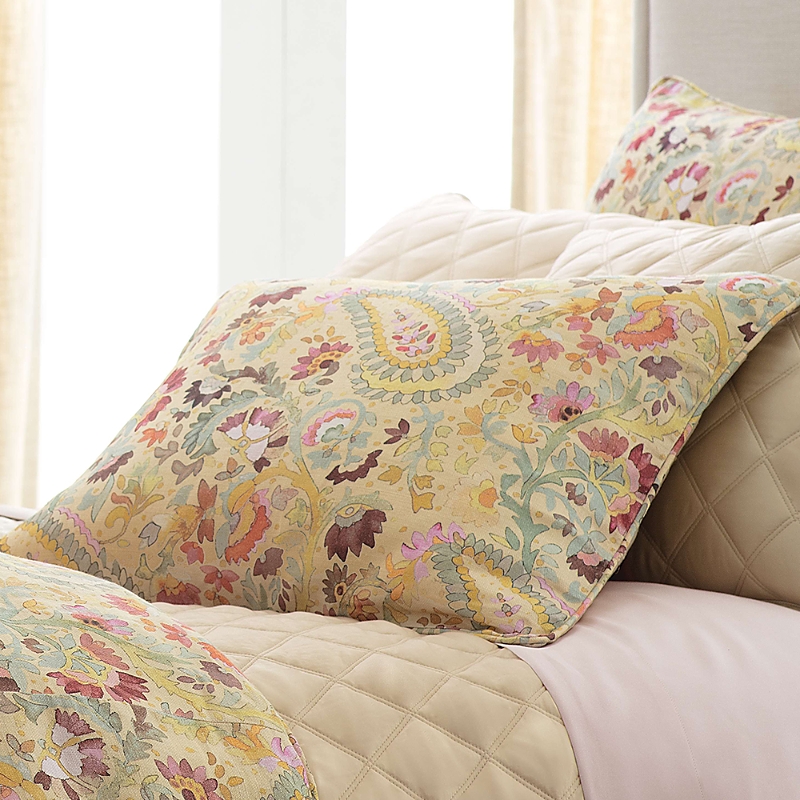 Annie Selke Ines Linen Euro Sham In Multi