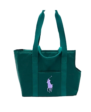Polo Ralph Lauren Pet Dog Woven Tote Bag In New Forest/purple