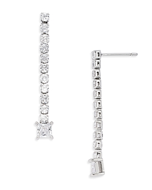 Aqua Tennis Earrings - 100% Exclusive In Silver