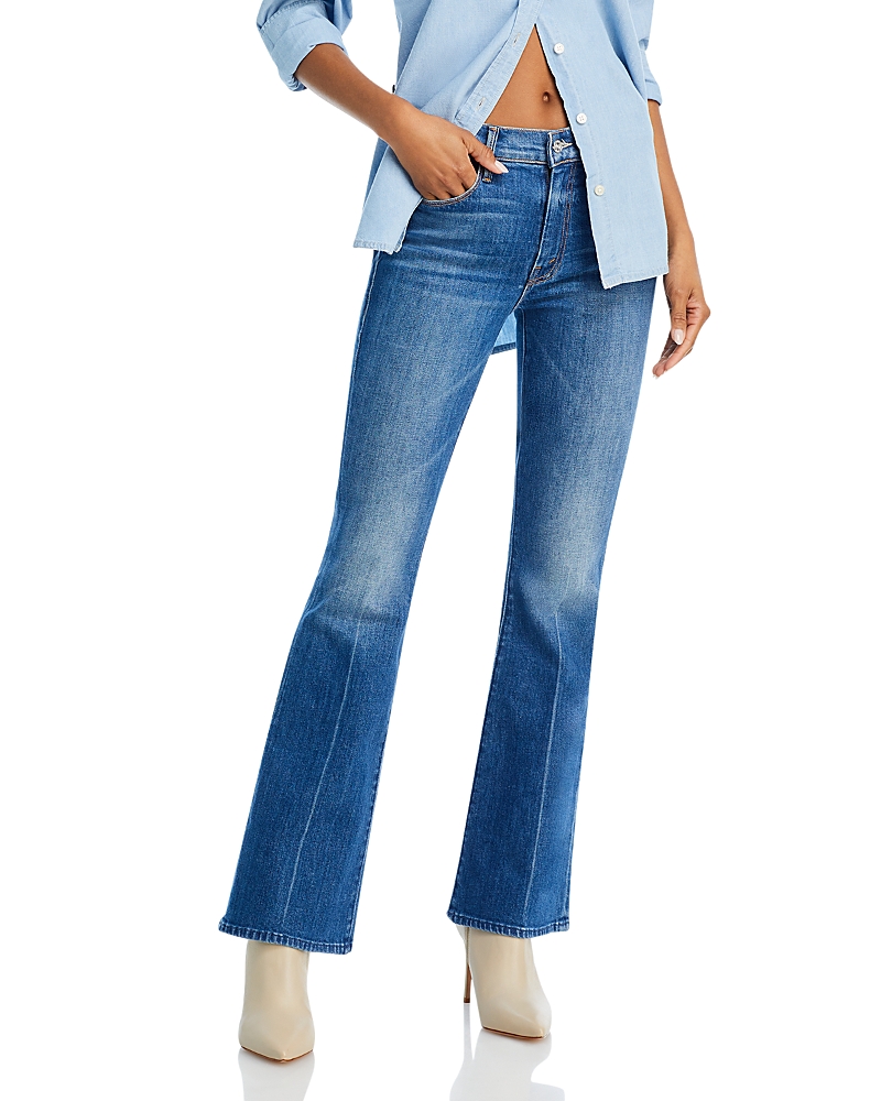 Mother The Weekend High Waist Stretch Denim Bootcut Jeans In It's A Small World