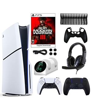 PS5 Cod Console with Black White Dualsense Controller and Accessories Kit