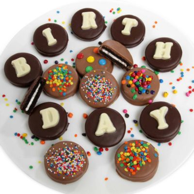 Premium Belgian Chocolate Covered Birthday OREO&reg; Cookies, 14 Piece