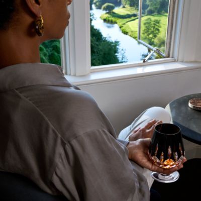 Connoisseur Lismore Black Brandy Balloon, Set of 2