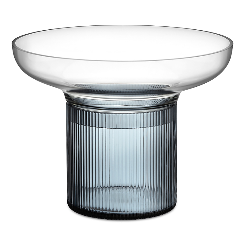 Orrefors Ensemble Blue/gray Vase, Medium In Blue/gray