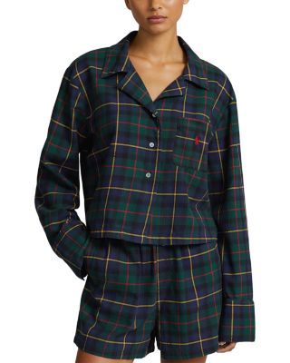 Polo Ralph Lauren - Plaid Cotton Flannel Short Sleeve Sleep Set