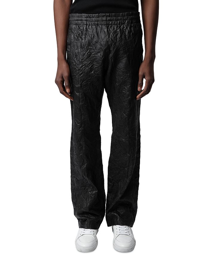 Zadig & Voltaire Pacha Crinkle Leather Pants | Bloomingdale's