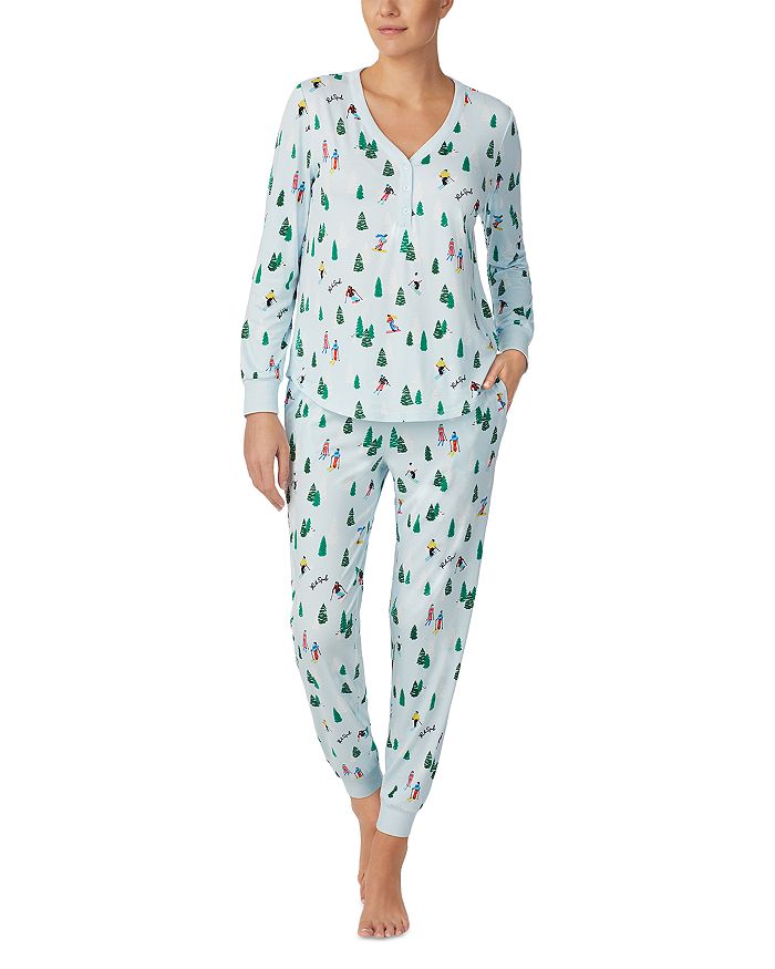 kate spade new york Printed Christmas Pajama Set | Bloomingdale's