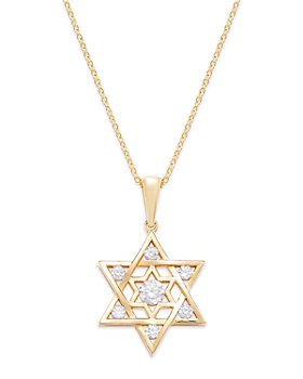 Bloomingdale's - Diamond Star of David Pendant Necklace in 14K Yellow Gold, 0.40 ct. t.w.
