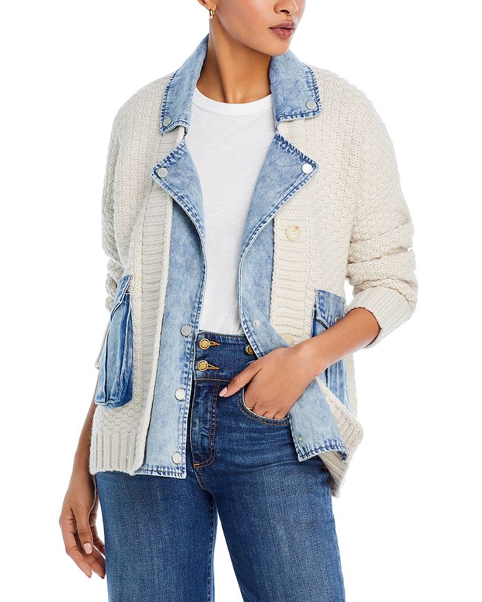 BLANKNYC Last Call Mixed Media Cardigan Bloomingdale s