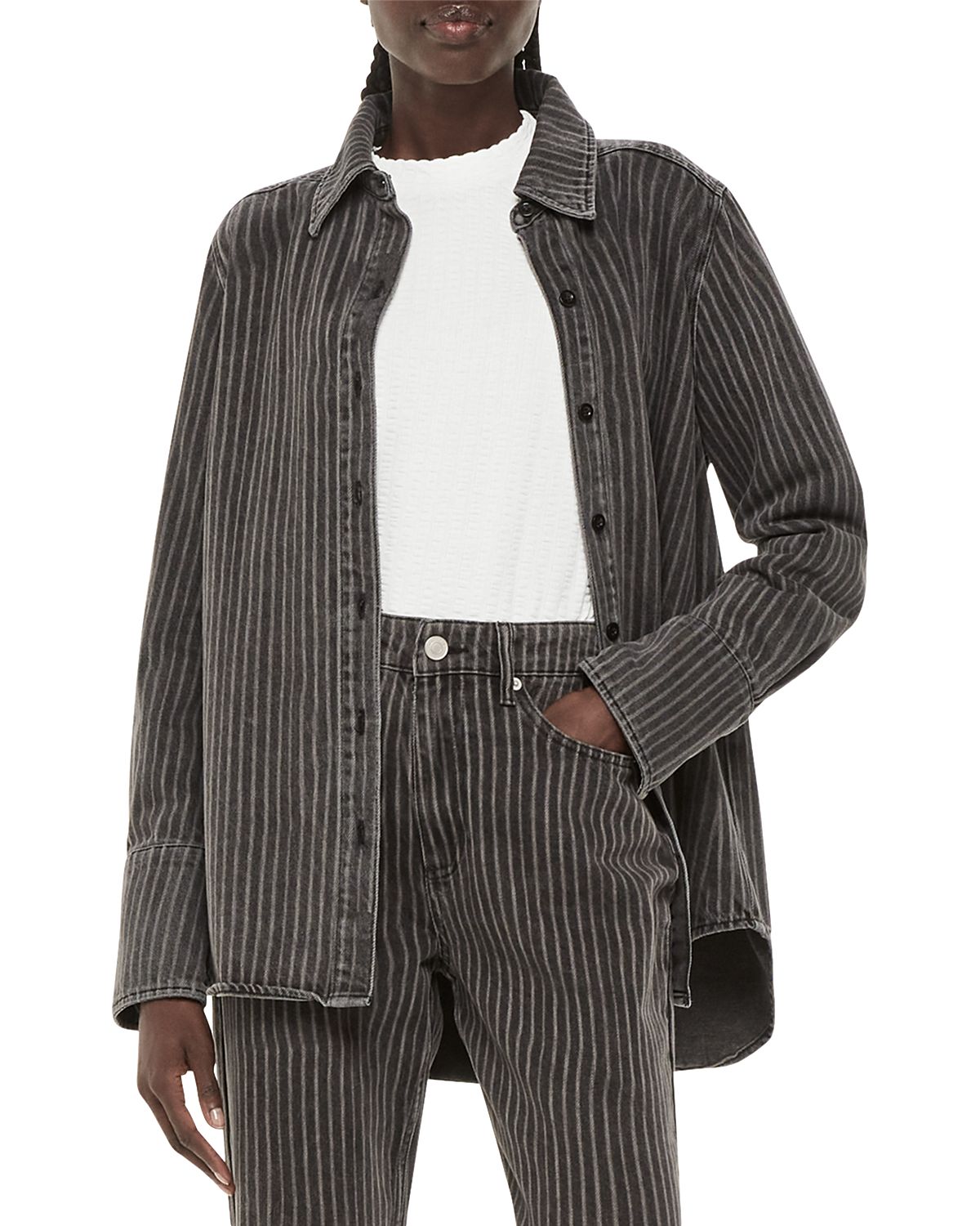 Whistles Textured Puff Long Sleeve Sweater