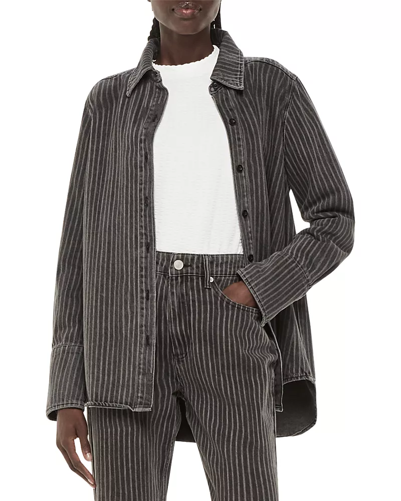 Whistles Textured Puff Long Sleeve Sweater