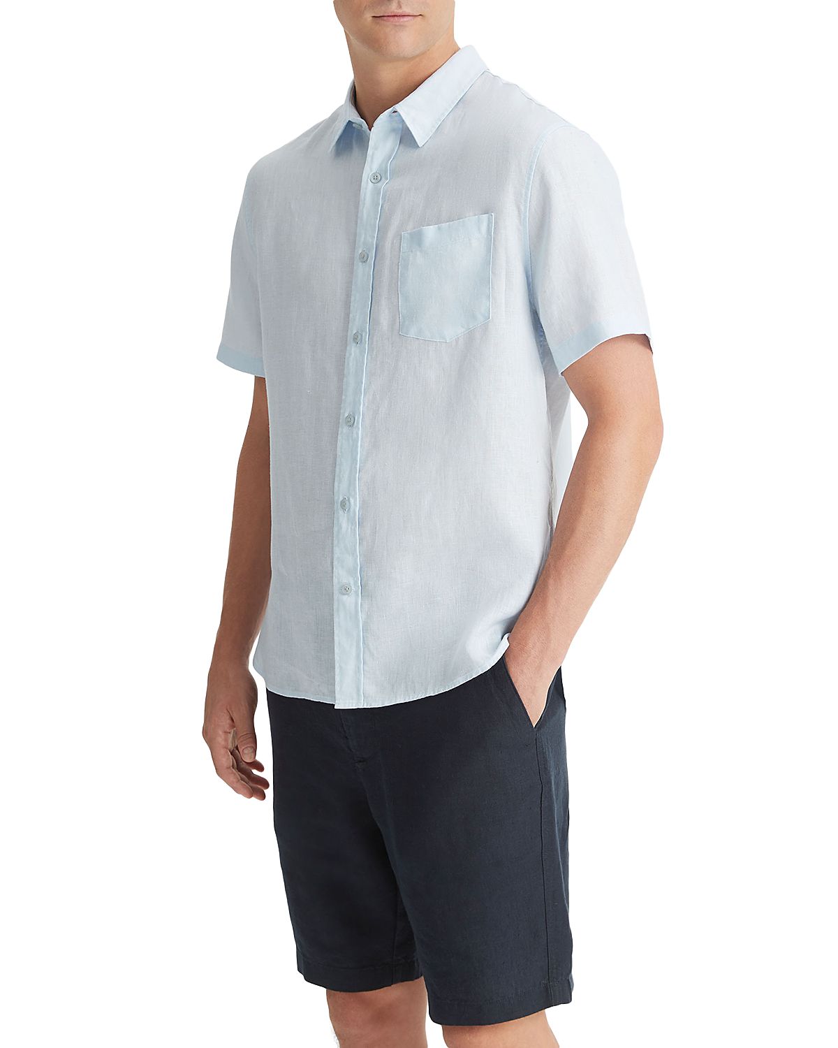 Vince Short Sleeve Linen Shirt