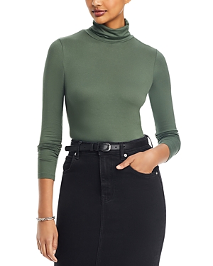 Majestic Soft Touch Long Sleeve Turtleneck In Mousse
